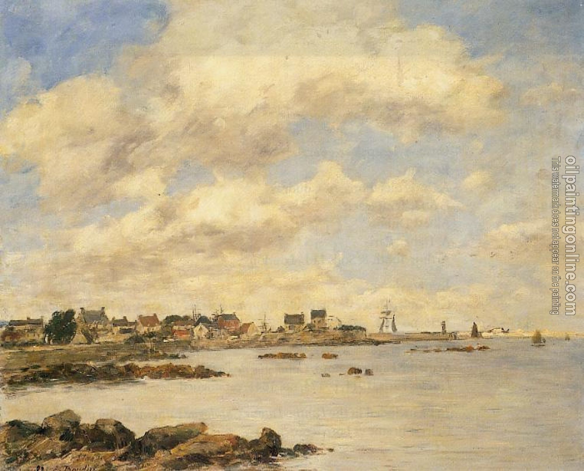 Boudin, Eugene - View of Saint-Vaast-La-Houghe